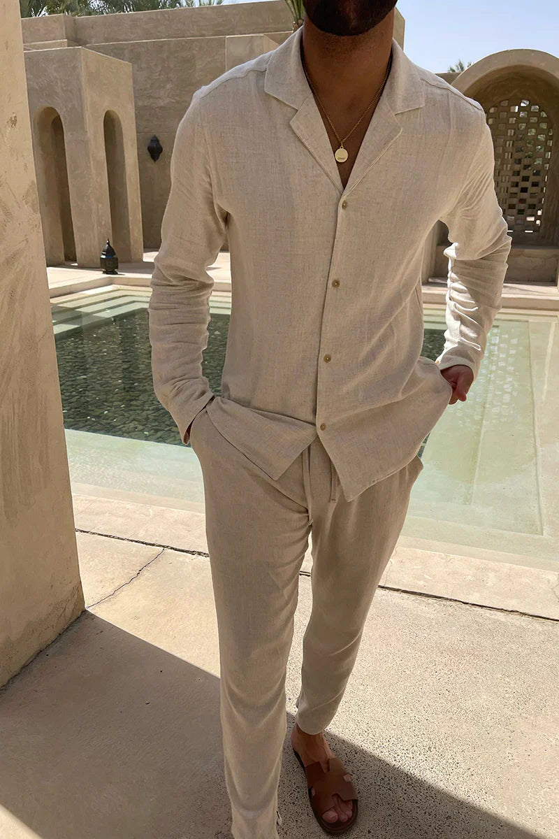 EVARO - Classic Linen Co-Ord Set