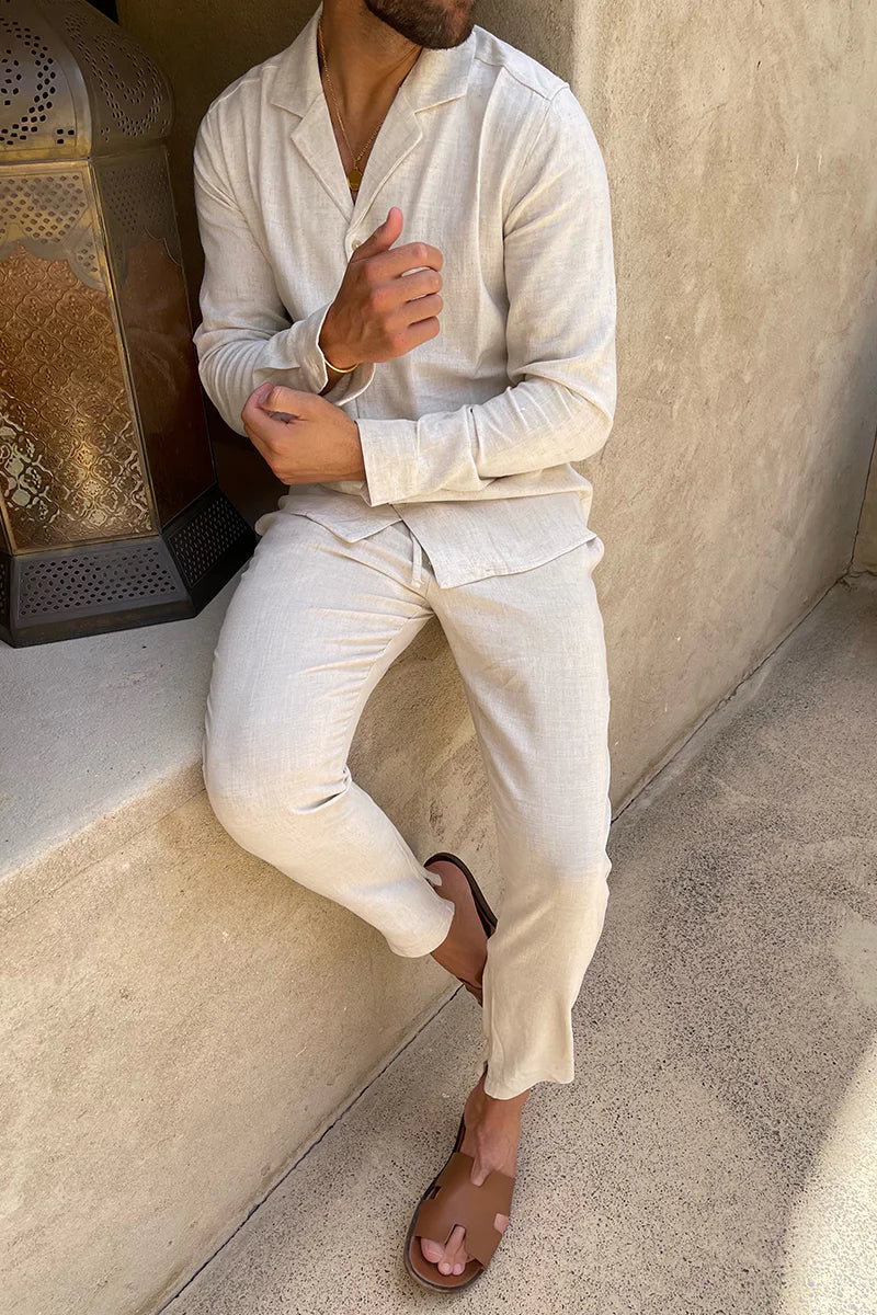 EVARO - Classic Linen Co-Ord Set